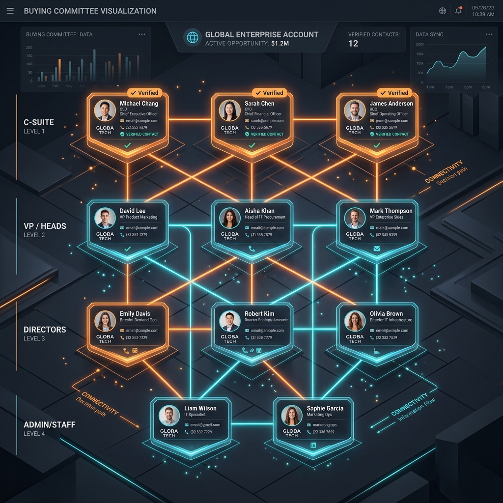 3D Buying Committee Network Visualization